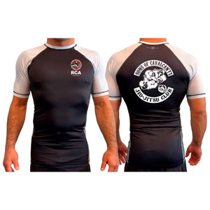 Ricardo Cavalcanti Academy - Las Vegas All Black Ranked Short Sleeve Rash Guards #8106 D