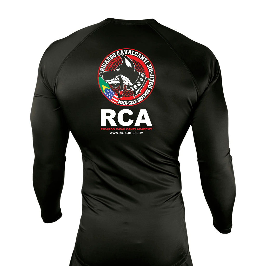 Ricardo Cavalcanti Academy - Las Vegas All Black Custom Rash Guards Long Sleeves #8106 E