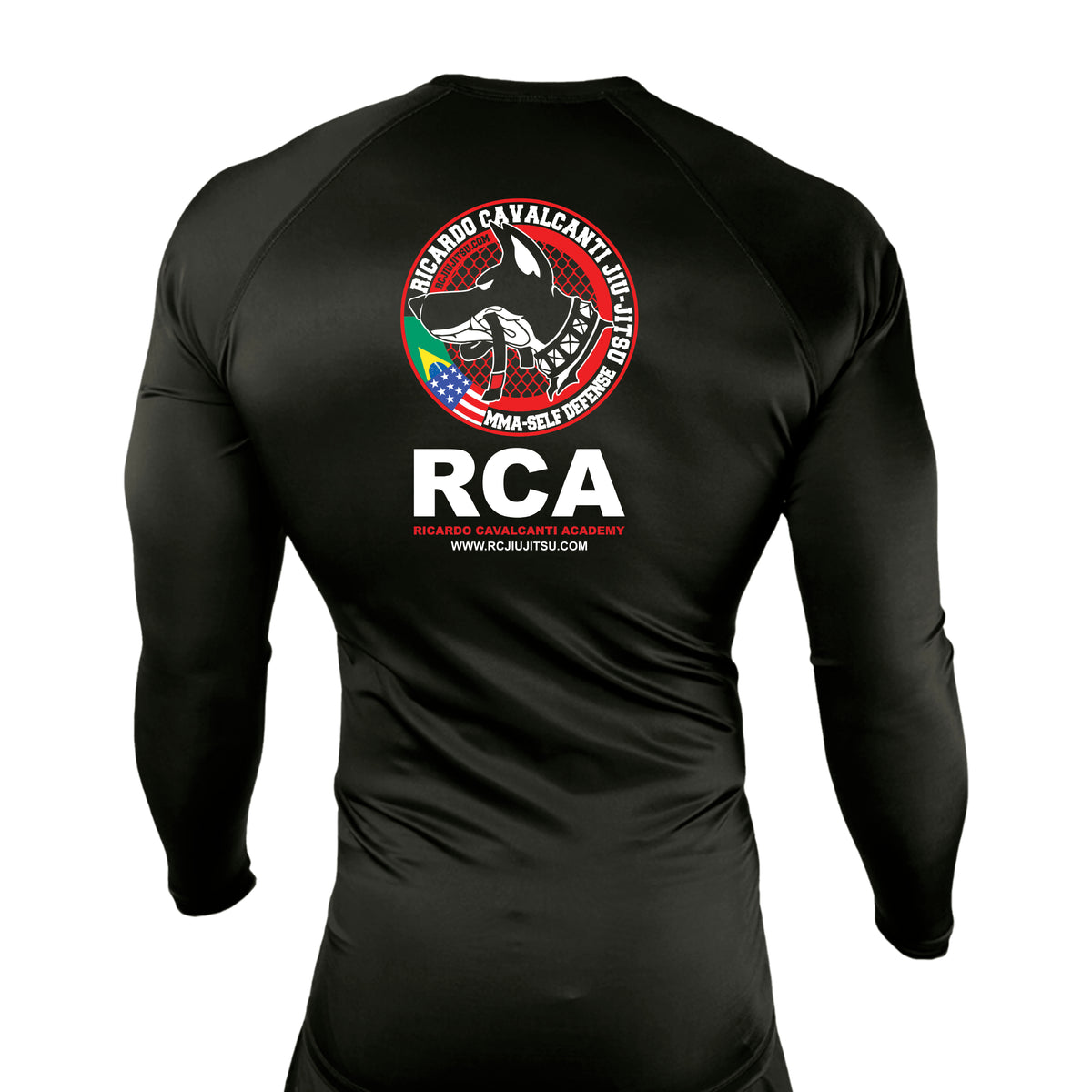 Ricardo Cavalcanti Academy - Las Vegas All Black Custom Rash Guards Long Sleeves #8106 E