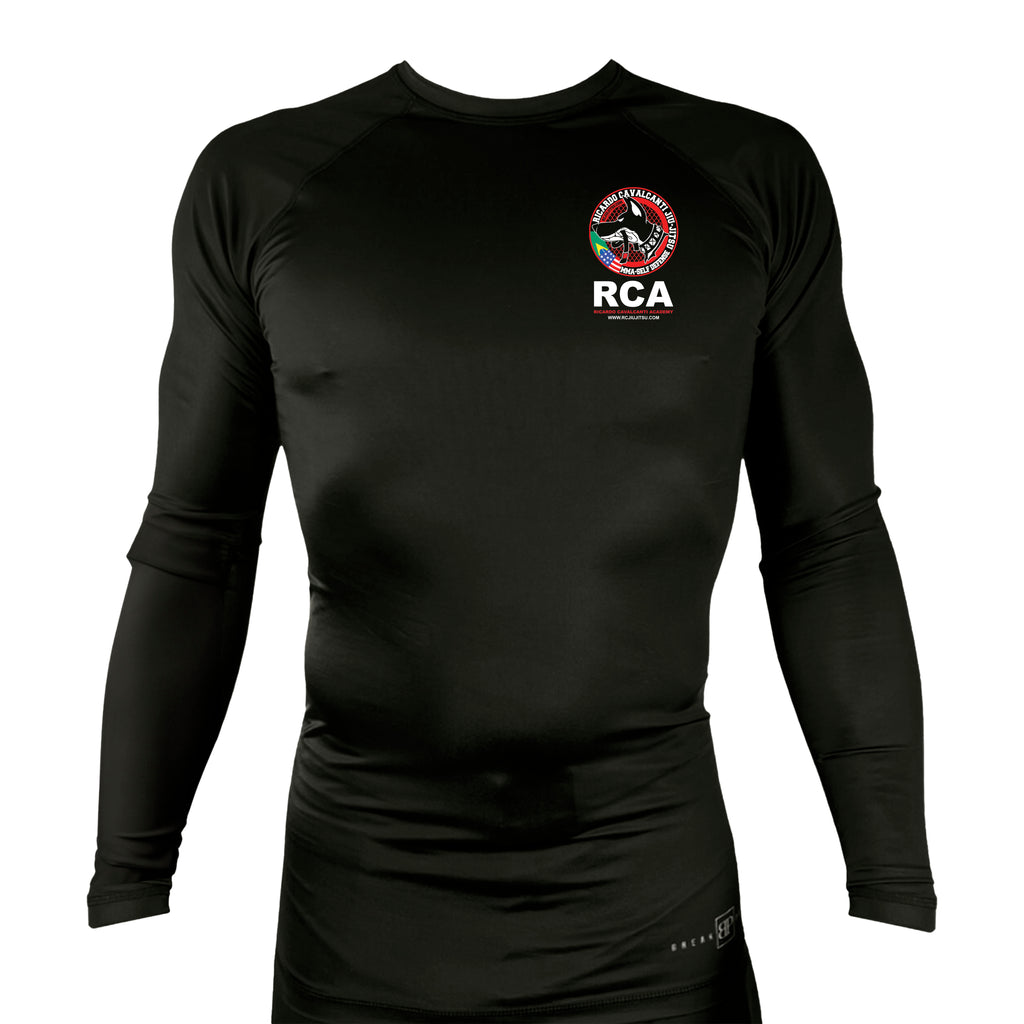 Ricardo Cavalcanti Academy - Las Vegas All Black Custom Rash Guards Long Sleeves #8106 E
