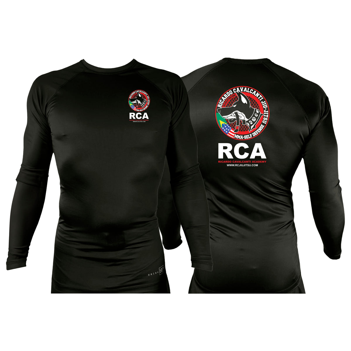 Ricardo Cavalcanti Academy - Las Vegas All Black Custom Rash Guards Long Sleeves #8106 E