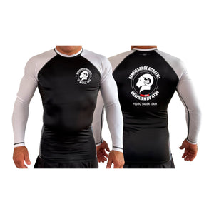 Renaissance Academy of MA All Black Ranked Long Sleeve Rash Guards #8107 A