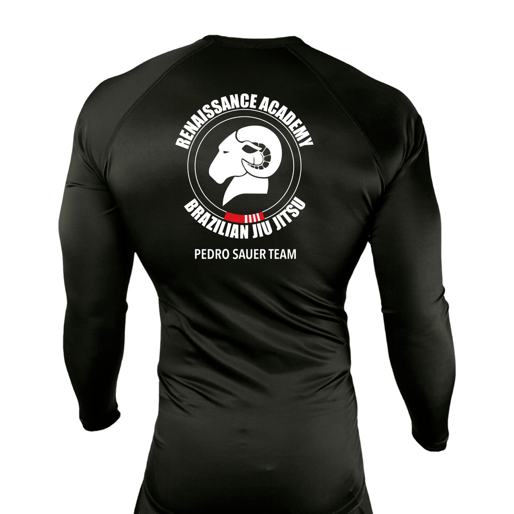 Renaissance Academy of MA All Black Custom Rash Guards Long Sleeves #8107 A
