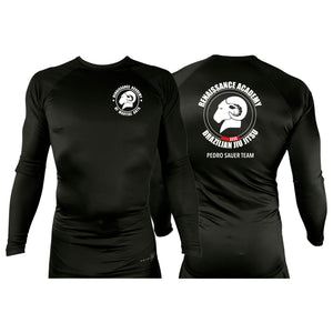 Renaissance Academy of MA All Black Custom Rash Guards Long Sleeves #8107 A