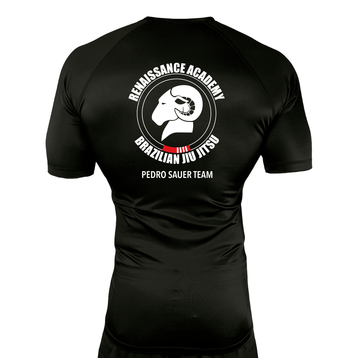 Renaissance Academy of MA All Black Custom Rash Guards Short Sleeves #8107 A