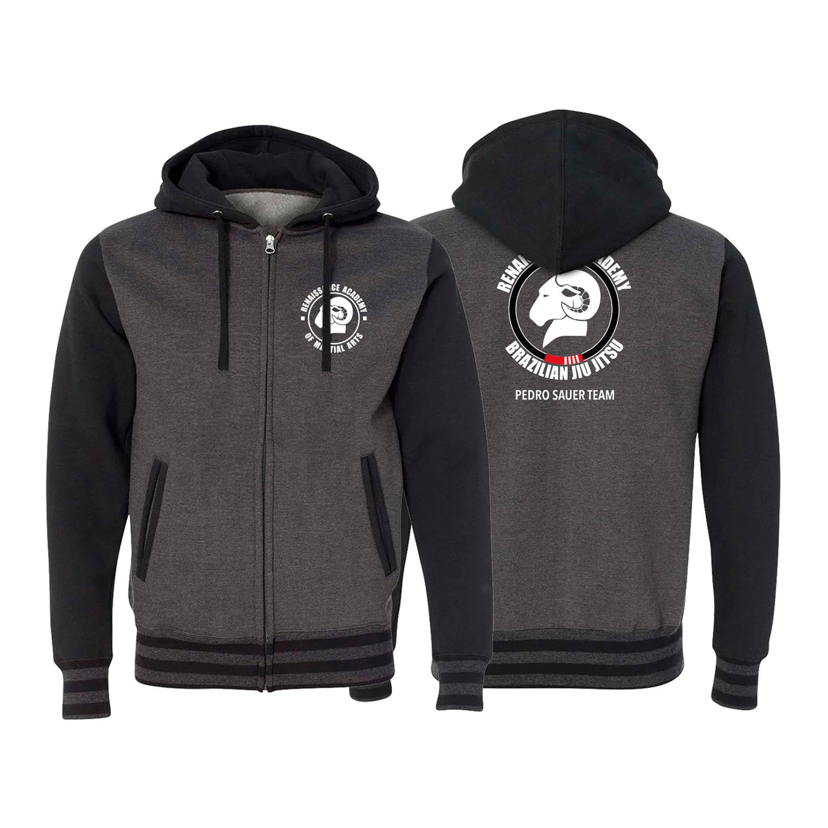 Renaissance Academy of MA Academy Varsity Zip-Up Hoodies #8107 A
