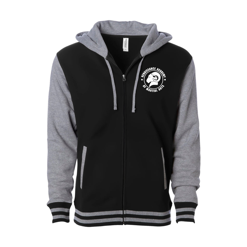 Renaissance Academy of MA Academy Varsity Zip-Up Hoodies #8107 A