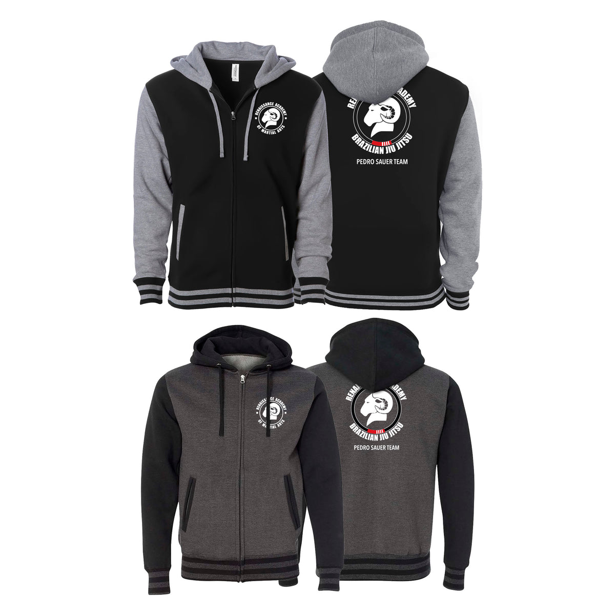 Renaissance Academy of MA Academy Varsity Zip-Up Hoodies #8107 A