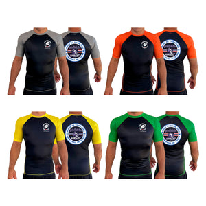 Renaissance Academy of MA All Black Ranked Short Sleeve Rash Guards #8107 I