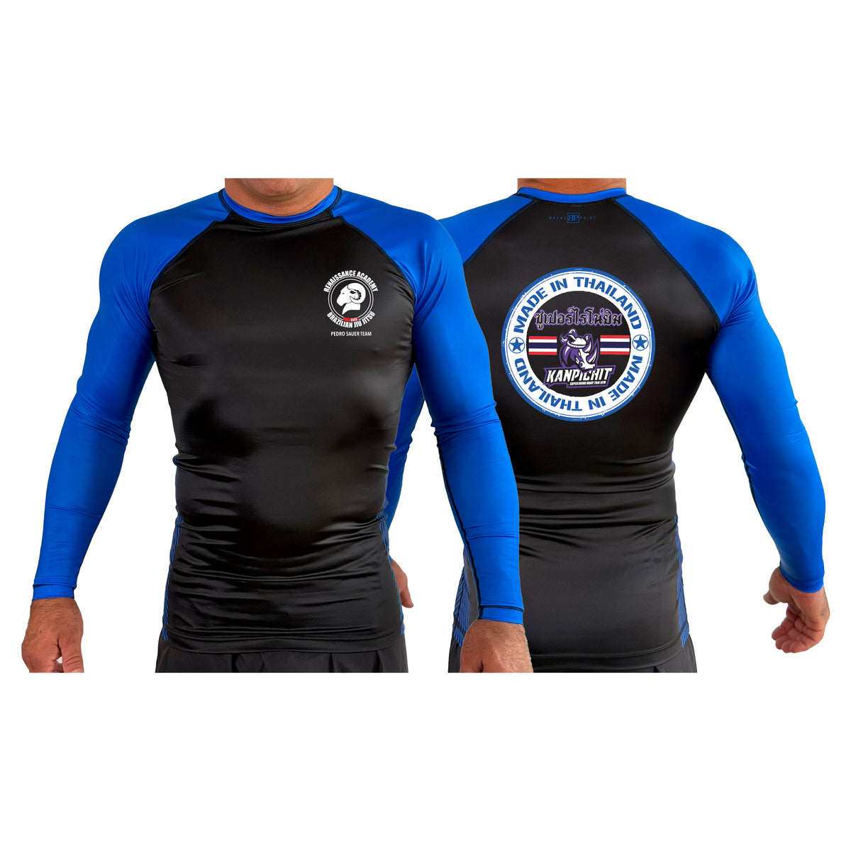 Renaissance Academy of MA All Black Ranked Long Sleeve Rash Guards #8107 I