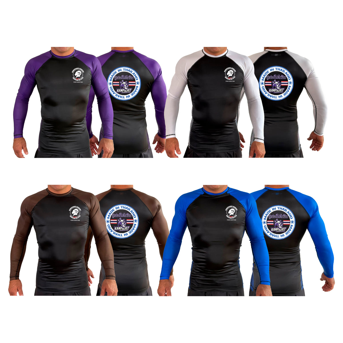 Renaissance Academy of MA All Black Ranked Long Sleeve Rash Guards #8107 I