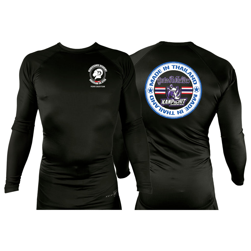 Renaissance Academy of MA All Black Custom Rash Guards Long Sleeves #8107 I