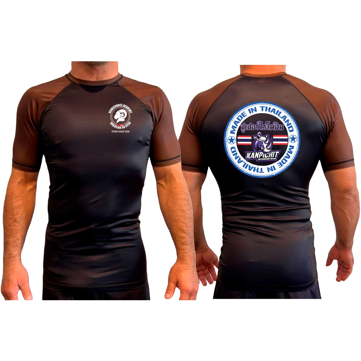 Renaissance Academy of MA All Black Ranked Short Sleeve Rash Guards #8107 I