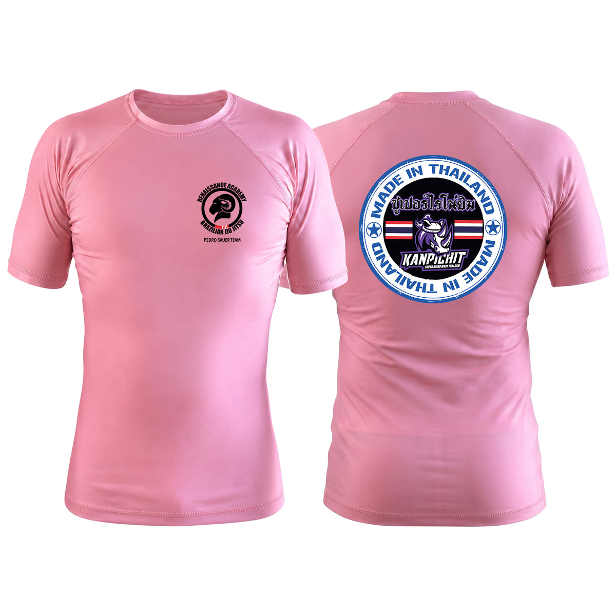 Renaissance Academy of MA Pink Custom Rash Guards Short Sleeve #8107 I