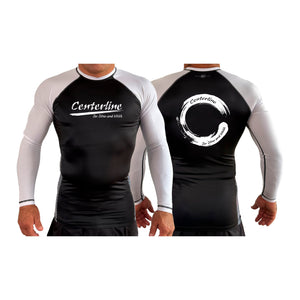 Centerline Jiu Jitsu and MMA All Black Ranked Long Sleeve Rash Guards #8108 A