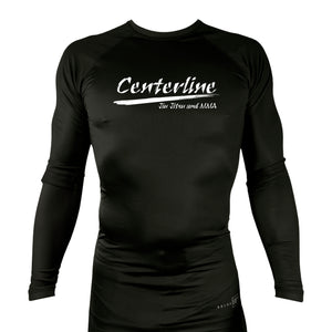 Centerline Jiu Jitsu and MMA All Black Custom Rash Guards Long Sleeves #8108 A