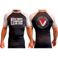 Saint Mary's BJJ All Black Ranked Short Sleeve Rash Guards #8109 A