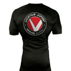 Saint Mary's BJJ All Black Custom Rash Guards Short Sleeves #8109 A