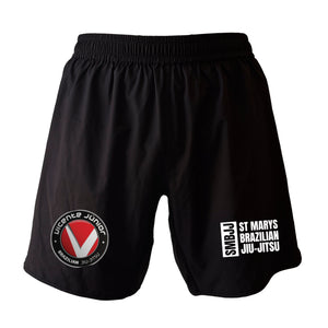 Saint Mary's BJJ All Black Custom Shorts 2.0 #8109 A