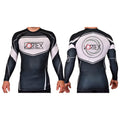 Vortex Martial Arts Gym Academy Rash Guards Black/White #8112 A