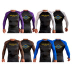 Para Bellum All Black Ranked Long Sleeve Rash Guards #8113 B (Jiu Jitsu)