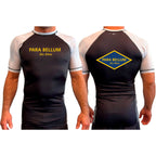Para Bellum All Black Ranked Short Sleeve Rash Guards #8113 B (Jiu Jitsu)
