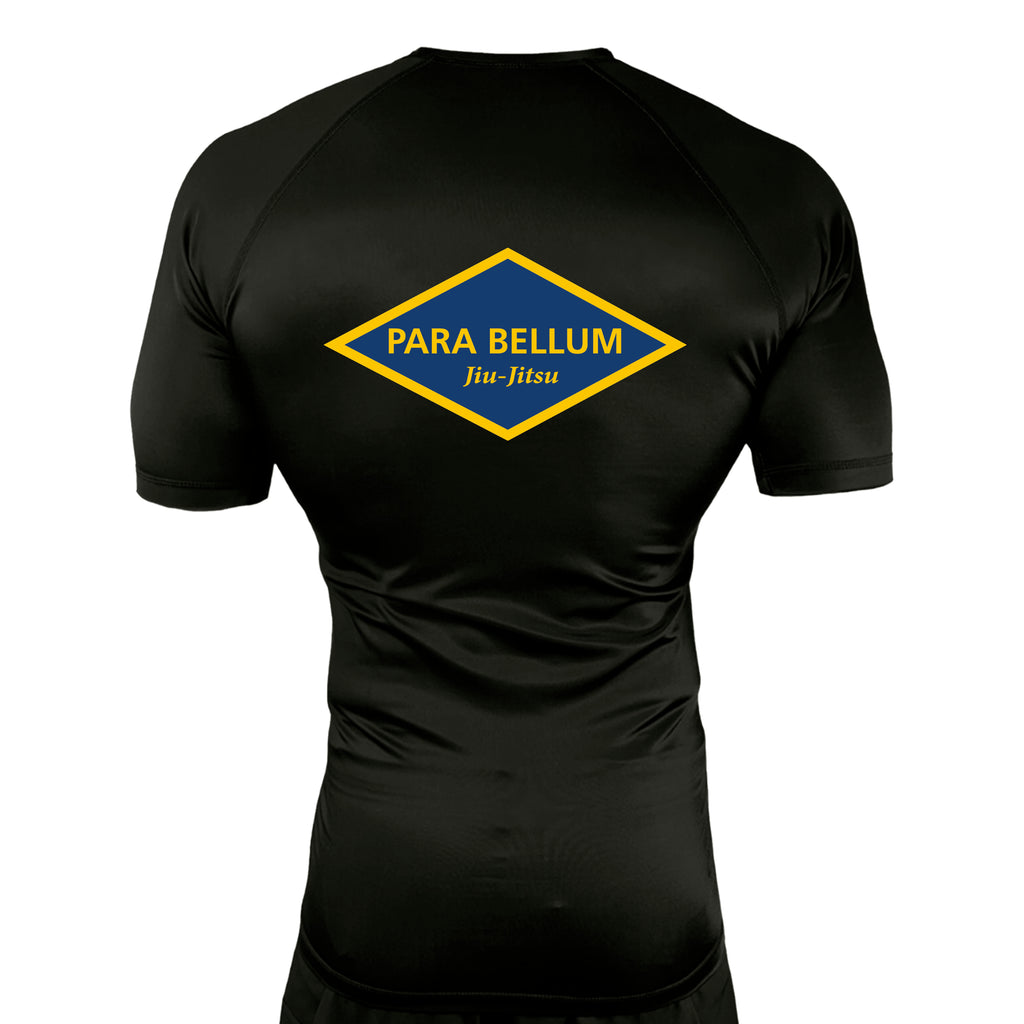 Para Bellum All Black Custom Rash Guards Short Sleeves #8113 B (Jiu Jitsu)