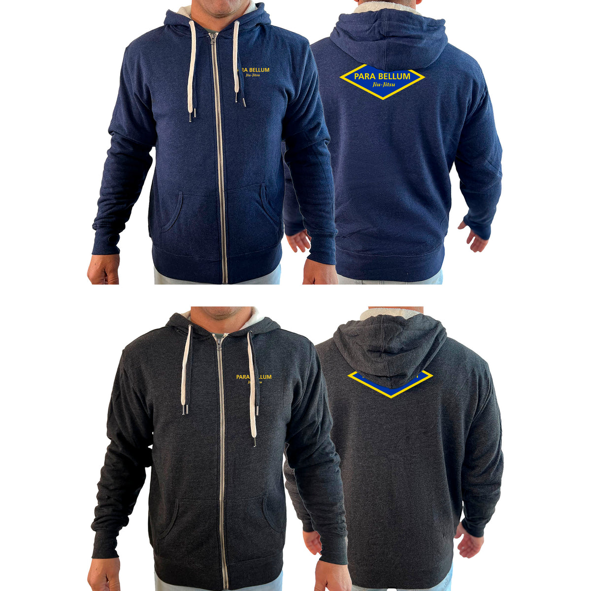 Para Bellum Academy Sherpa Lined Zip-Up Hoodie #8113 B (Jiu Jitsu)