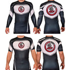 Lineage BJJ Academy Rash Guards Black/White #8114 A