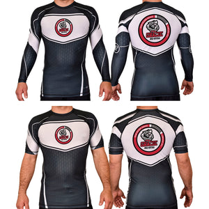Lineage BJJ Academy Rash Guards Black/White #8114 A