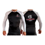 Lineage BJJ All Black Ranked Long Sleeve Rash Guards #8114 B