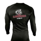 Lineage BJJ All Black Custom Rash Guards Long Sleeves #8114 B