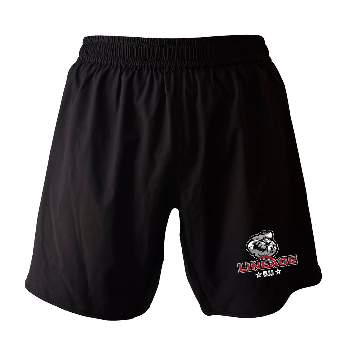 Lineage BJJ All Black Custom Shorts 2.0 #8114 B