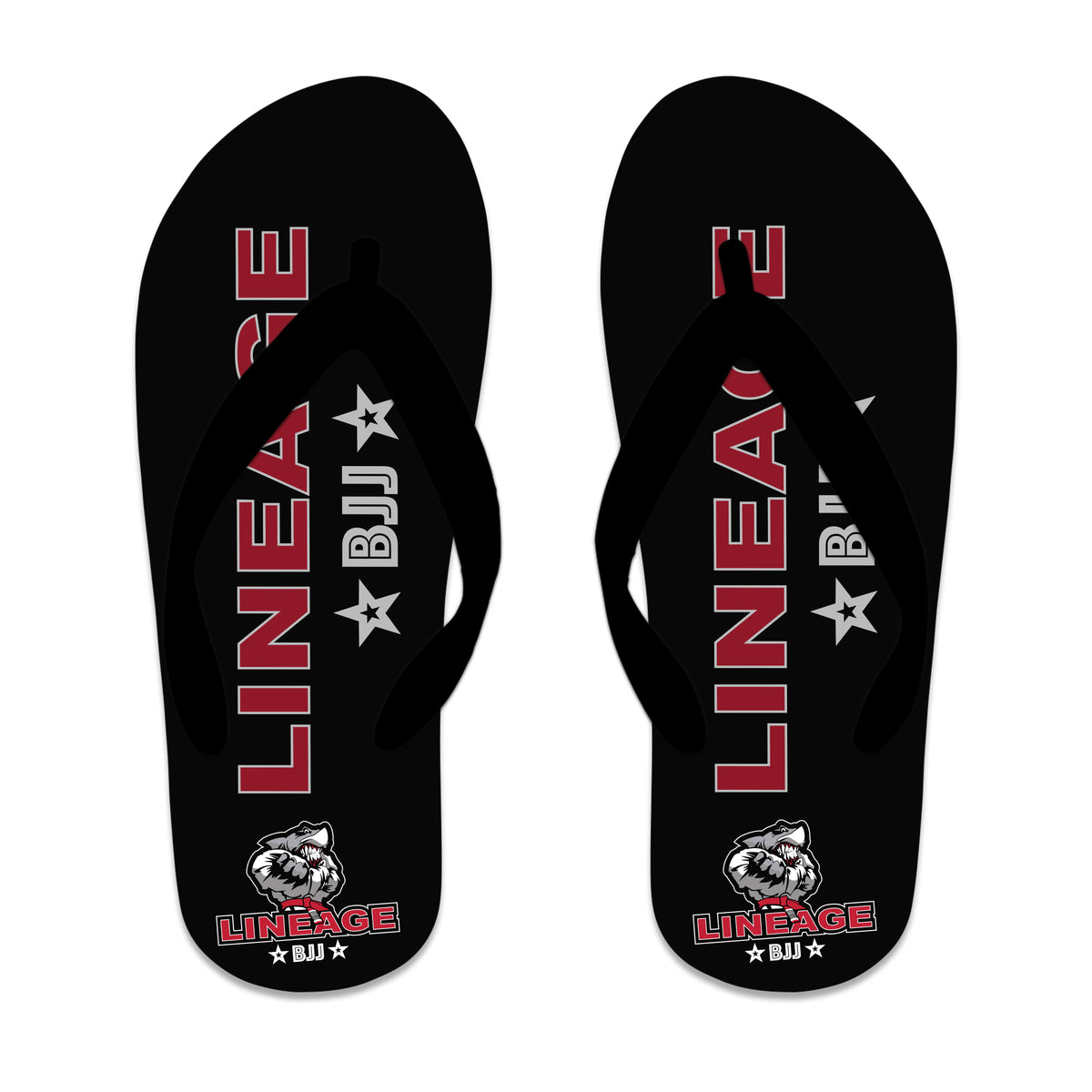 Lineage BJJ Academy Flip Flops #8114 B