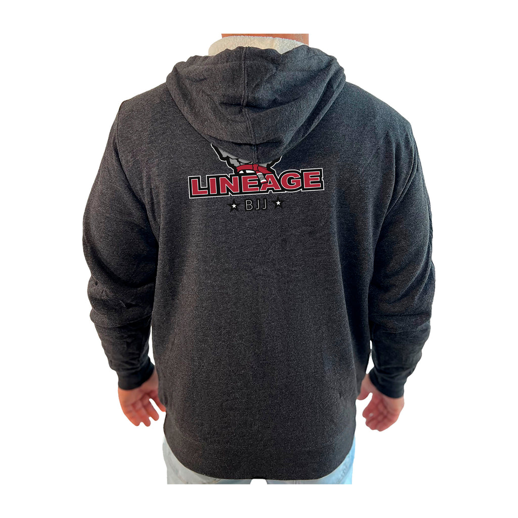 Lineage BJJ Academy Sherpa Lined Zip-Up Hoodie #8114 B
