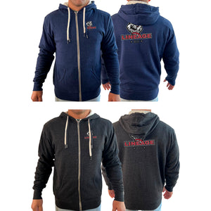 Lineage BJJ Academy Sherpa Lined Zip-Up Hoodie #8114 B