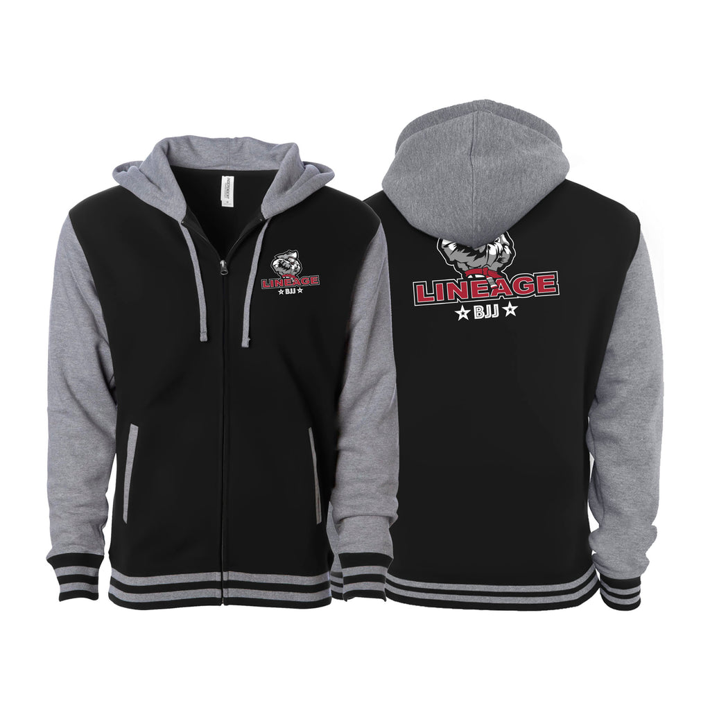 Lineage BJJ Academy Varsity Zip-Up Hoodies #8114 B
