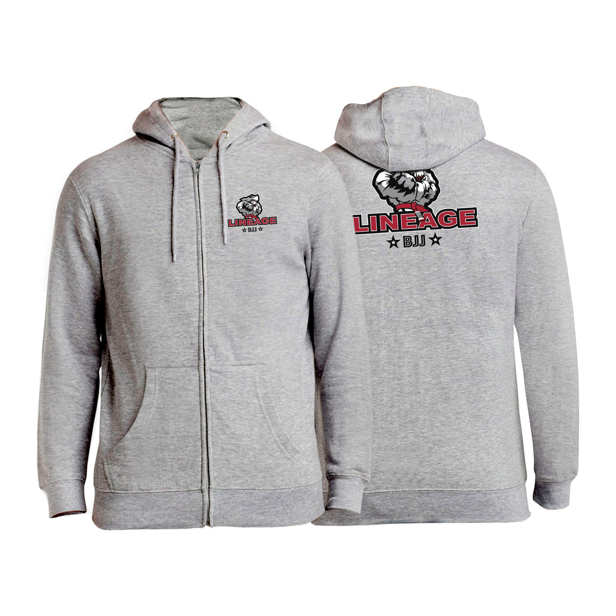 Lineage BJJ Academy Zip-Up Hoodies #8114 B