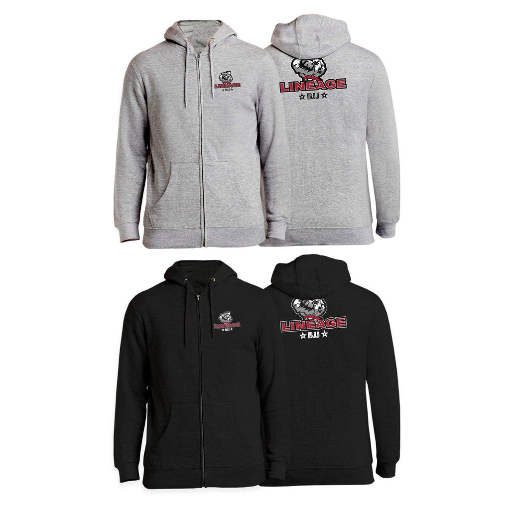 Lineage BJJ Academy Zip-Up Hoodies #8114 B