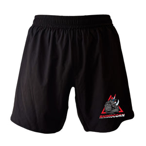 Lineage BJJ All Black Shorts 2.0 #8114 C (Rhinocorn)