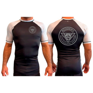 The Academy Maine All Black Ranked Short Sleeve Rash Guards #8115 A