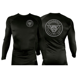 The Academy Maine All Black Custom Rash Guards Long Sleeves #8115 A