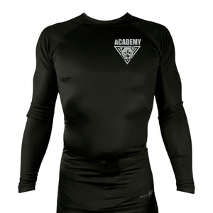 The Academy Maine All Black Custom Rash Guards Long Sleeves #8115 C