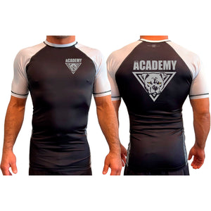 The Academy Maine All Black Ranked Short Sleeve Rash Guards #8115 C