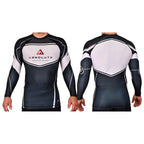 Absolute Grappling Academy Rash Guards Black/White #8116 A
