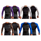 Absolute Grappling All Black Ranked Long Sleeve Rash Guards #8116 A