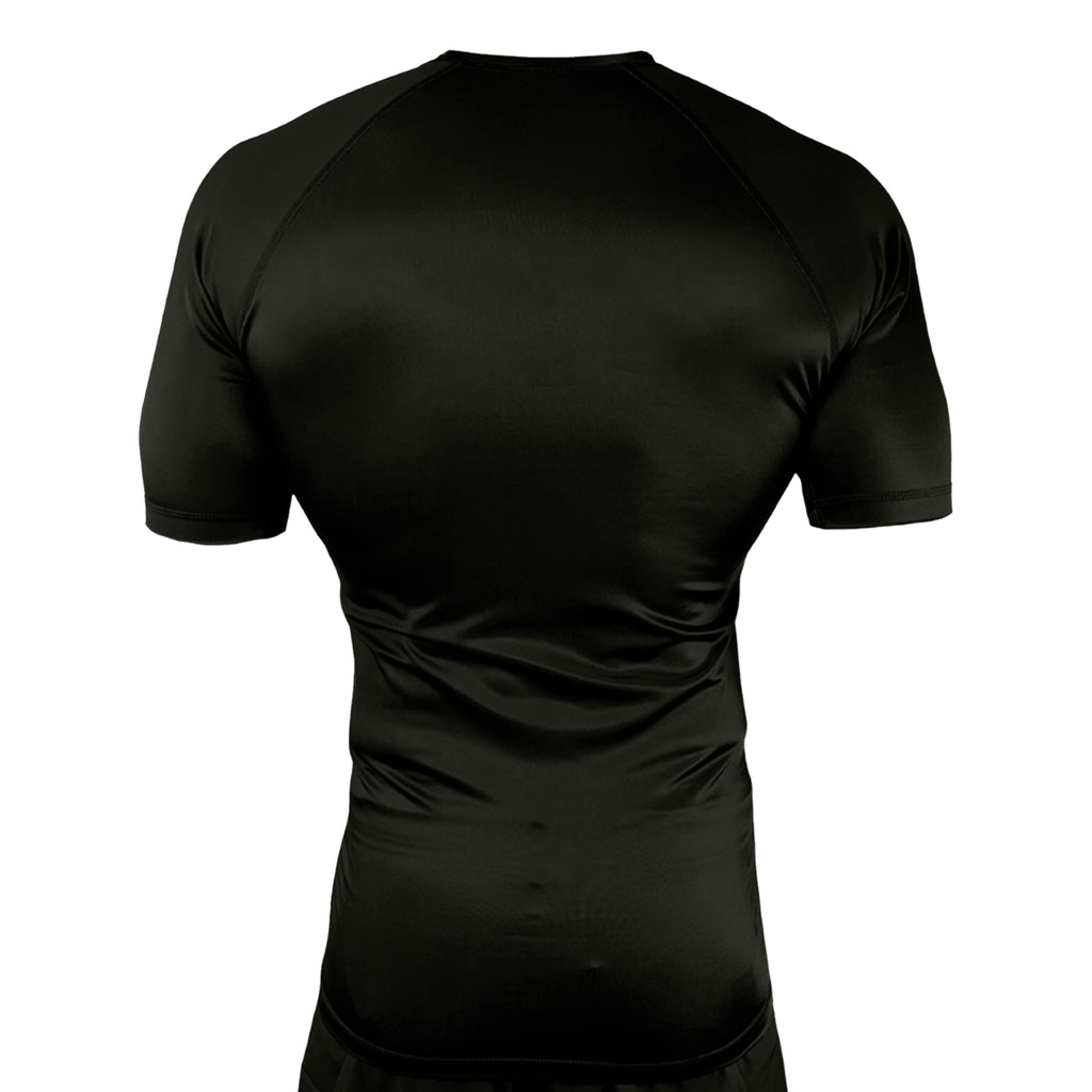 Absolute Grappling All Black Rash Guards Short Sleeves #8116 A