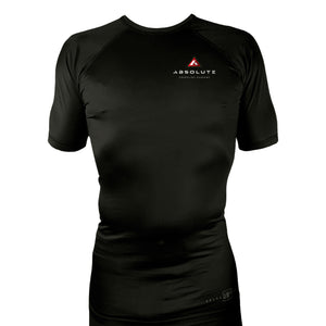 Absolute Grappling All Black Rash Guards Short Sleeves #8116 A