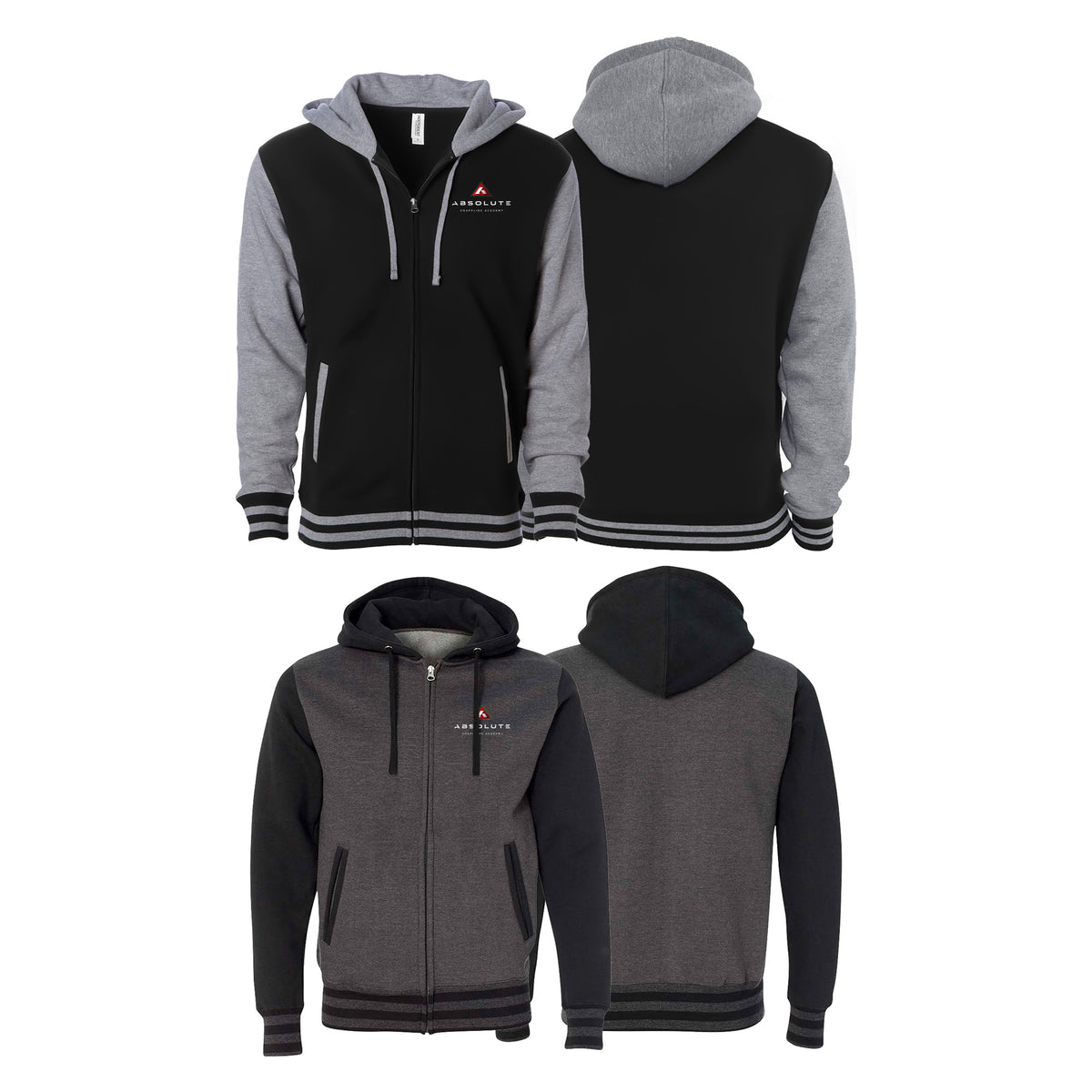 Absolute Grappling Varsity Zip-Up Hoodies #8116 A