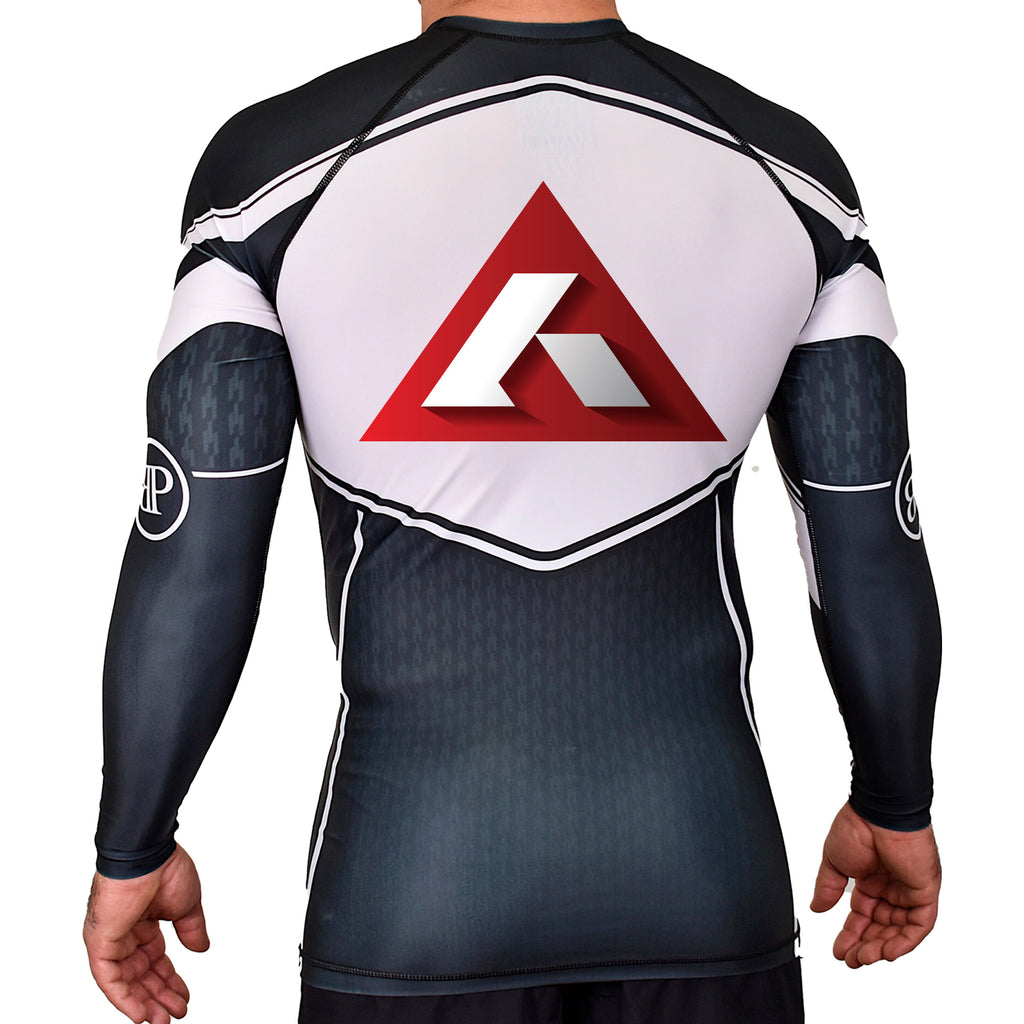 Absolute Grappling Academy Rash Guards Black/White #8116 B (Set up No. 2)